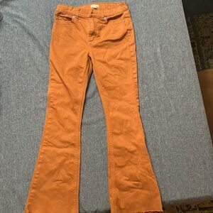Pacsun girls youth size 12 orange flared jeans